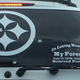 Illustration for article titled This Steelers Fan Has A Memorial Sticker On His Cars Rear Window Dedicated To His Foreskin